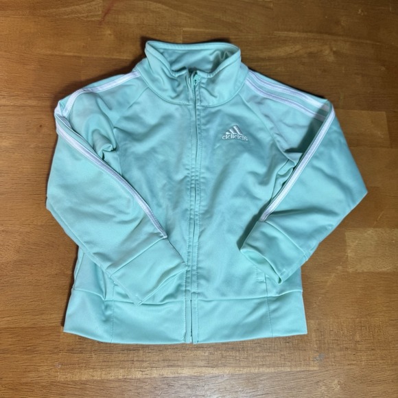 adidas Other - Toddler Girls Adidas Light Teal Track Jacket Sz 24 Months Zip Up Sport